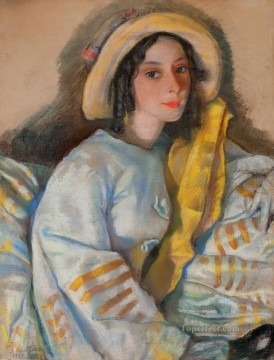 Retrato de Marietta Frangopulo 1922 Ruso Pinturas al óleo